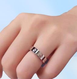 Love Screw Ring para hombre Anillos de banda 3 diamantes diseñador joyería de lujo mujeres titanio acero aleación chapado en oro artesanía oro plata rosa N5720423