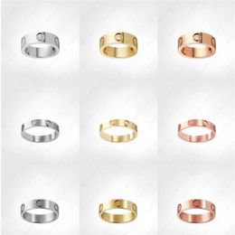 Love Screw Ring мужские кольца с 3 бриллиантами дизайнерские роскошные ювелирные изделия для женщин Титановая сталь Сплав Позолоченный Ремесло Золото Серебро Роза N213U