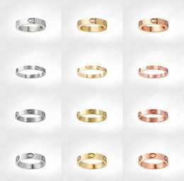 Love Screw Ring Mens Band Rings 3 Diamants 2021 Designer Bijoux de luxe Femmes Titane Acier Alliage GoldPlated Craft Gold Silver R1985598