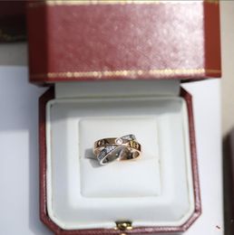 Love Screw Ring Herenring Klassieke luxe designerring Dames Titanium Staal Vergulde sieraden Goud en zilver Rose vervagen nooit met doos