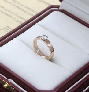 Love vis ring mens ring classic luxury Designer Ring Womens Titanium en acier bijoux en or et rose argentée jamais fondre avec la boîte 01