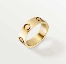 liefde schroefring heren ringen klassieke luxe designer sieraden dames titanium staal vergulde gouden zilveren roos vervagen nooit niet allergisch-loten paar ringen cadeau grootte 5-11