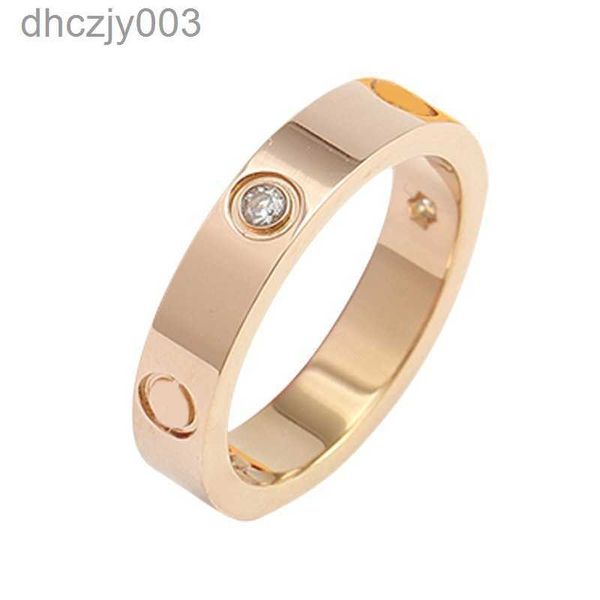 Anillo de tornillo de amor Anillos para hombre Clásico Diseñador de lujo Mujeres Titanio Acero Chapado en oro Joyería Oro Plata Rosa Nunca se desvanece 4 5 6 mm RCSR