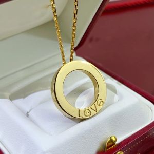 Love Series Pendants Colliers Diamants Collier Silver 18K Couple doré Pendiens Ladies Populaires Cercle Circle Style Bijoux