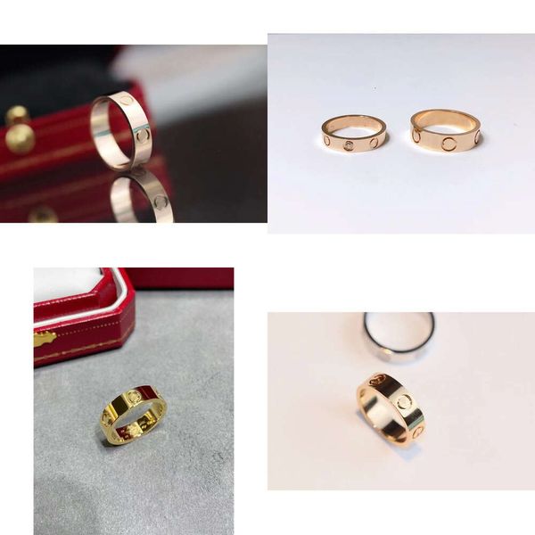 Love Shet Ring pour femmes Vis d'amour pour hommes sans diamants Top V-Gold Designer Ring Fashion Electroplate Classic Premium Rose Gold avec boîte