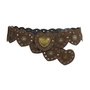 Love Velvet Punk stijl Klinknagel damesriem Gepersonaliseerde Mode Vintage Riem Gullard Taille Cover 240315