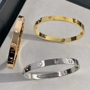 Hou van brede editie vijfde generatie schroevendraaier titanium stalen paar rosé goud eeuwige ringarmband voor mannen en vrouwen