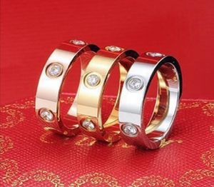Amor anillo de diseñador para mujer anillo de oro de lujo anillos de uñas de diseñador anillo de diamantes Para mujer moda anillo de diseñador de acero de titanio anillo de compromiso patrón de letra grabada