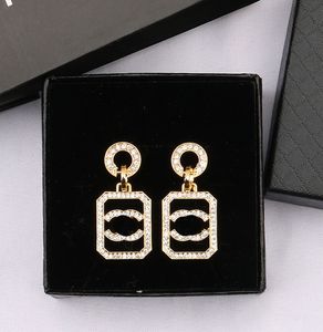 Amour Femmes Boucles D'oreilles Oreille Boucle D'oreille Or 18K Plaqué Cristal Perle Parti Femmes Designer Marque Amoureux Cadeau Fiançailles De Mariage Bijoux Cadeau Avec Des Boîtes