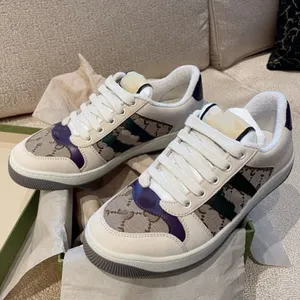 Lovelight Screenner Shoes Sneakers Crystal Sneakers Femme Brand Designer Striped Classic Rubber Cuir Cuir Disted Flat Plateforme Low Top Men Sneaker 35-45 02