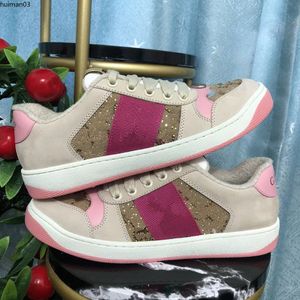 Lovelight Screener sneakers kristal dames sneaker schoenen Webbing Sneakers Designer Streep Mode Vies Leer Veterschoenen Tennisschoen Stof voor dames ask00006