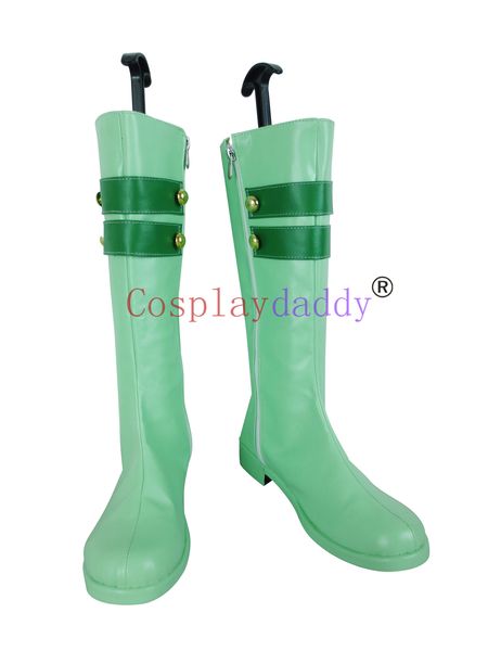 ¡Ama vive! ¡¡Me encanta Live Start Dash!! Minami Kotori Verde Cosplay Zapatos Botas X002