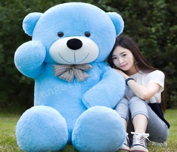 Precioso oso de peluche blanco de 100 cm con lazo, animales de peluche, oso, juguetes de peluche, muñeco de abrazo, regalo de cumpleaños para niños y niñas 2966804