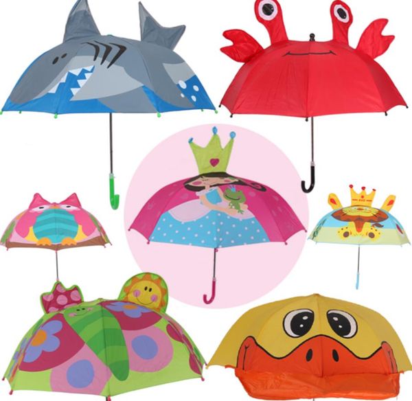 Joli parapluie pour enfants 8K, haute qualité, multi-styles, fonction en option, parapluie pour bébé, enfants, long manche, parapluie de dessin animé SN1081
