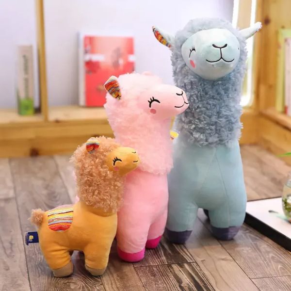 Precioso muñeco de peluche de Alpaca Llama, muñecos de dibujos animados de animales, Alpacas de peluche suaves para niños, regalos de cumpleaños ZZ