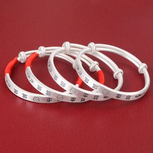 Mooie babybangen sieraden verstelbare maat 999 sterling zilveren konijn armband bangle voor baby klein kinderen leuk cadeau