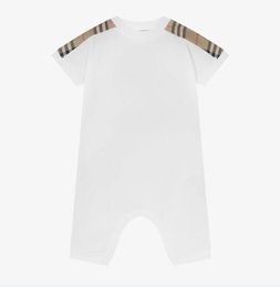 Mooie Baby Jongens Meisjes Geruite Rompertjes Zomer Peuter Jumpsuits met korte mouwen Baby Onesies Kinderromper