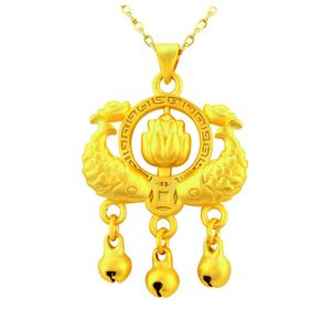 Joli bébé pendentif chaîne Double poisson en forme d'or jaune 18 carats rempli classique enfants enfants pendentif collier cadeau