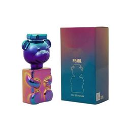 Encantador perfume de perla de oso 100ml goma de burbujas eau de parfum 3.4fl.oz olor largo duradero edp notas florales frutas fragancia fragancia juguete boy colonia spray entrega a tiempo