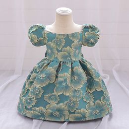 Prachtig blauw champagne juweel Optochtmeisjesjurken Bloemenmeisjesjurken Verjaardags-/feestjurken voor meisjes Dagelijkse meisjes Rokken Kinderkleding SZ 2-10 D326204