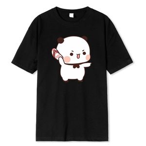 Mooie Bubu gooit slippers naar Dudu, omdat hij Bubu T-shirt beer plaagt Beer T-shirt Kawaii mannelijke kleding mannen tops grafisch shirt 240410