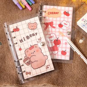 Encantador pastel oso cuaderno diario Agenda semanal mensual planificador regalo libro lindo escuela papelería