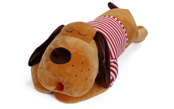 Joli chien en peluche de dessin animé, jouet en peluche pour chien, traversin pour chien, oreiller, 3 couleurs, très grande taille, pour cadeau, collection