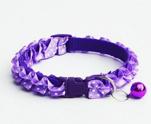 Joli collier en dentelle pour chien et chat, avec cloche, boucle réglable, fournitures pour animaux de compagnie, chat, chiot, GA6513021