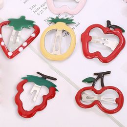 Horquilla pequeña de fruta para niños, Clip lateral para niña, horquilla para bebé, Clip para niña, accesorios para el cabello