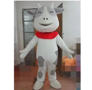 Costumes de mascotte de vache mignonne, robe de soirée fantaisie de noël, tenue de personnage de dessin animé, taille adulte, carnaval, pâques, thème publicitaire