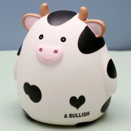 Belle banque créative de vache cochon