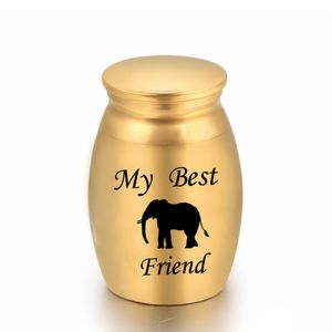 Lovely Elephant Memorial Urn Cremation Jewelry for Ashes Urn Pendant Unisex Keepsake Memorial Charms Urnas 16x25mm