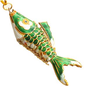 10 pièces 6 cm émail balançoire Koi poisson porte-clés charmes porte-clés style chinois cloisonné poisson rouge mignon porte-clés pour femmes hommes faveur de fête de mariage