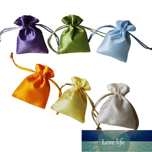 Beau sac de bonbons heureux pour mariage 30pcs / lot sac de rangement en tissu de soie organisateur de cadeaux cordon bijoux paquet Mini sacs Sachets prix usine conception experte qualité