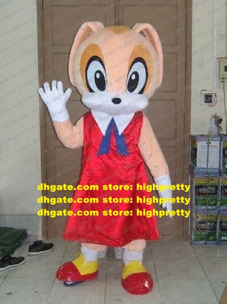 Lovely Happy Doll Rabbit Girl Mascot Costume Adult Bunny Lepus Jackrabbit Hare Adult With Long Ears Big Eyes No.2763 Envío gratis