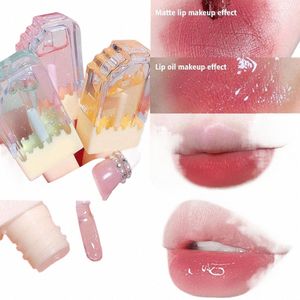 Helado encantador Bálsamo labial hidratante Brillo hidratante Brillo de labios Lápiz labial Maquillaje Crystal Lip Jelly Mujeres Glaze X9Q7 D7LY #