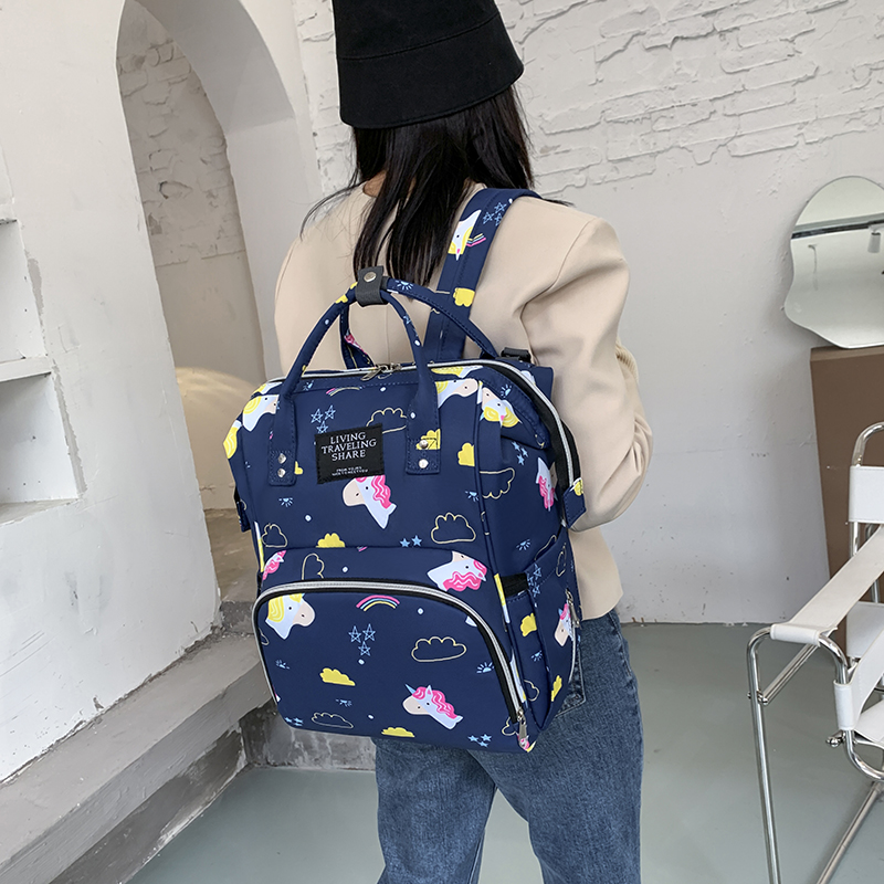 Lovely medium mummy bag from mother to child out of portable small backpack laptop with Eva backpack small waterproof bag in summer Diaper bag