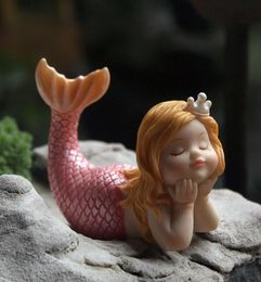 Belle sirène ornement créatif résine décoration aquarium Arts fée jardin figurines miniatures accessoires de décoration de la maison T2007574192