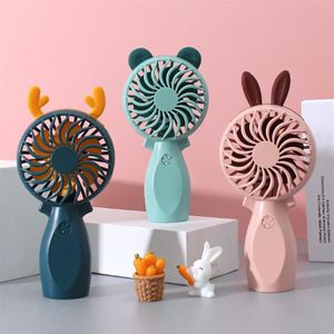 Joli Mini ventilateur Portable pour ventilateur de poche USB Rechargeable ventilateur mignon voyage extérieur intérieur bureau silencieux ventilateurs de bureau cadeau pour fille Fri224s