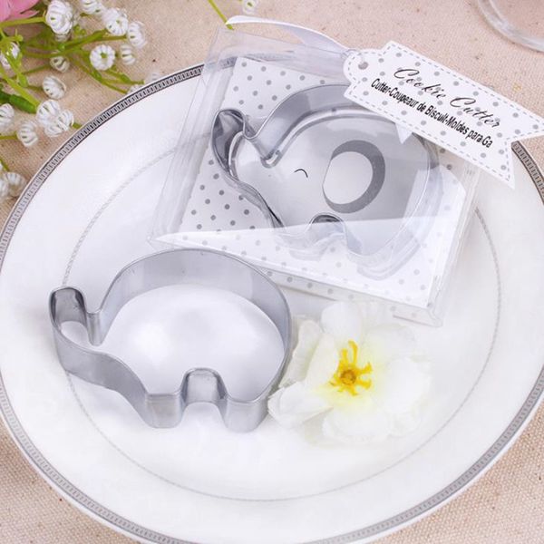 Lovely Mother Baby Elephant Cake y Cookie Cutter Moldes Favor de boda Regalos de boda para invitados envío rápido F20173478