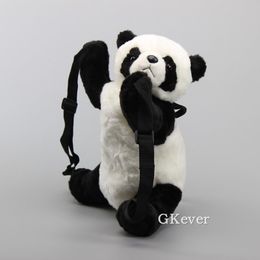 Lovely Panda Mochila de felpa Niños Mochila escolar Dibujos animados Muñecos de peluche suaves Tamaño mediano 13 "32 CM