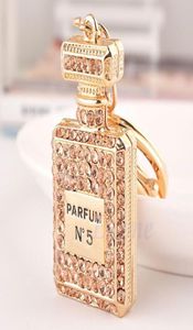 Adorável perfume fragrância garrafa charme pendente strass bolsa chaveiro presente6498132