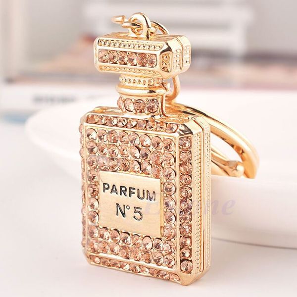 Joli parfum bouteille de parfum breloque pendentif strass sac à main porte-clés cadeau 239o