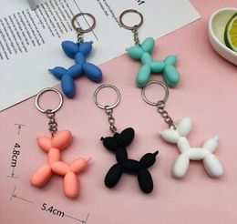 Belle résine en plastique ballon chien porte-clés pendentif mignon dessin animé Animal sac voiture porte-clés bijoux accessoires cadeau en vrac