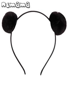 Joli bandeau pompon lapin en peluche boule de cheveux bandeau oreilles élastique cerceau de cheveux pour enfants accessoires de cheveux C19021601240Y5202839