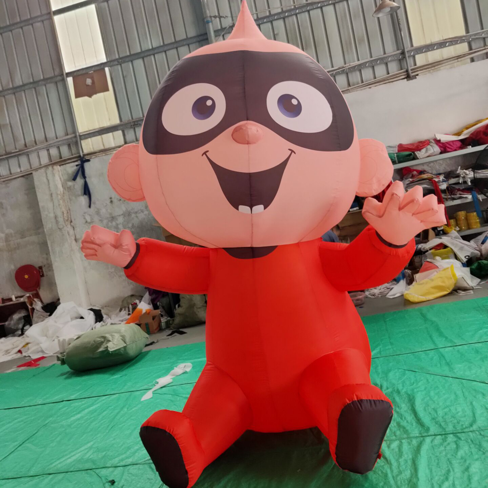 Modello su ordinazione del fumetto gonfiabile gigante rosso adorabile del bambino per la pubblicità esterna