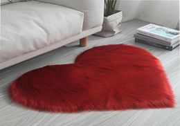 Mooi rood innovatief perzikharttapijt huishoudtextiel multifunctionele pluche woonkamer hartvormige antislipmat haarlengte 67C7537498