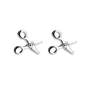 Jolis clous d'oreilles en ciseaux pour femmes minuscules ciseaux boucles d'oreilles enfants cadeau de fête d'anniversaire 925 en argent Sterling bijoux simples