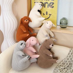 Mooie schaapbeer hondenluitje pluizige poppenspeelgoed klein zacht gevulde pluche kawaii simulatie dieren grappige poppen kinderen kinderen geschenken