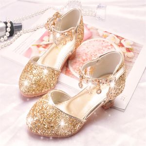 Belle argent or rose fleur chaussures pour filles chaussures pour enfants chaussures de mariage pour filles accessoires pour enfants taille 26-37 S321266W